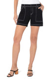 Liverpool Contrast Stitch Shorts - Black