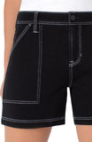Liverpool Contrast Stitch Shorts - Black