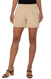 Liverpool Pleated Trouser Shorts - Cappuccino