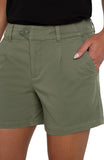 Liverpool Pleated Trouser Shorts - Martini Olive