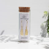 Huia Feather Pendant Earrings - Gold