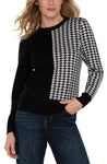 Liverpool Houndstooth Pullover - Black and White