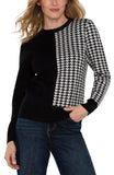 Liverpool Houndstooth Pullover - Black and White