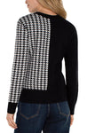 Liverpool Houndstooth Pullover - Black and White