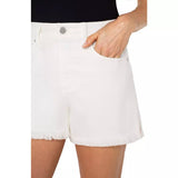 Liverpool Frayed Denim Shorts - Bone