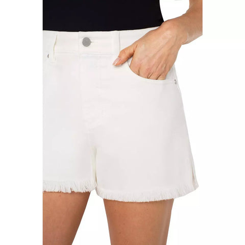 Liverpool Frayed Denim Shorts - Bone