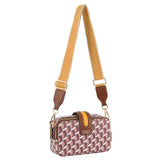 Milleni Geometric Cross Body Bag - Brown