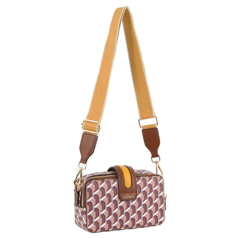 Milleni Geometric Cross Body Bag - Brown