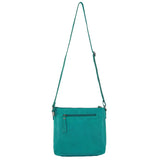 Milleni Nappa Leather Cross-Body Bag - Turquoise