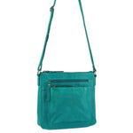 Milleni Nappa Leather Cross-Body Bag - Turquoise