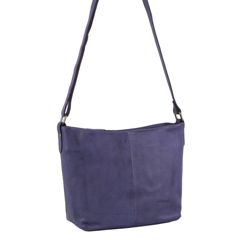 Milleni Nappa Leather Crossbody Bag - Purple