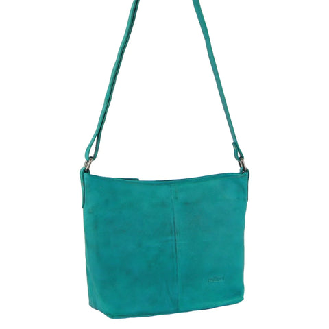 Milleni Nappa Leather Crossbody Bag - Turquoise