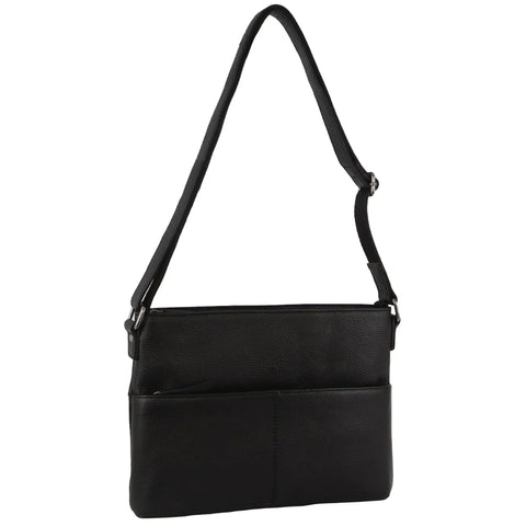 Milleni Nappa Leather Cross-body Bag - Black
