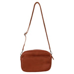 Milleni Nappa Leather Crossbody Bag/Clutch - Cognac