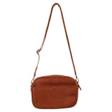 Milleni Nappa Leather Crossbody Bag/Clutch - Cognac