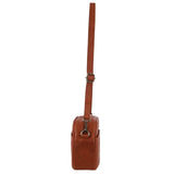 Milleni Nappa Leather Crossbody Bag/Clutch - Cognac