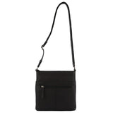 Milleni Nappa Leather Crossbody Bag in Black