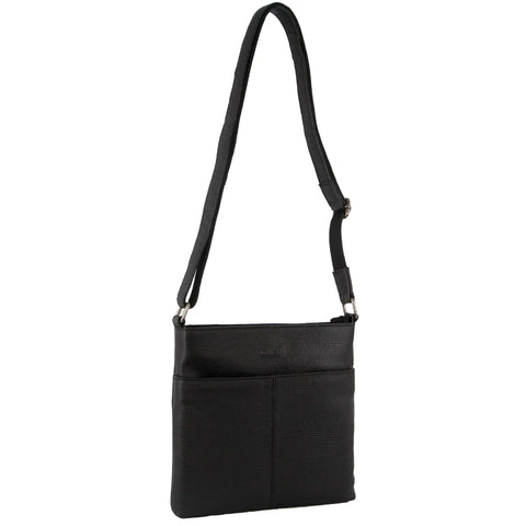 Milleni Nappa Leather Crossbody Bag in Black