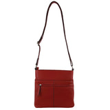 Milleni Nappa Leather Crossbody Bag in Red