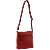 Milleni Nappa Leather Crossbody Bag in Red