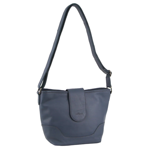 Milleni Leather Cross-Body Bag in Teal