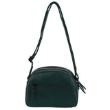 Milleni Leather Multi-Zip Cross-Body Bag in Zirkon