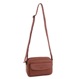 Milleni Leather Multi-Zip Crossbody Bag - Rose