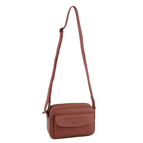 Milleni Leather Multi-Zip Crossbody Bag - Rose