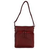 Milleni Nappa Leather Bag in Red