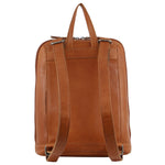 Milleni Nappa Leather Twin Zip Backpack -Cognac