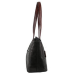 Milleni Nappa Leather Shoulder Bag - Black/Chestnut