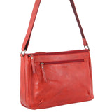 Milleni Nappa Leather Handbag in Red