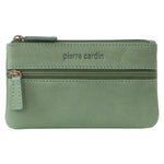 PIERRE CARDIN LEATHER COIN PURSE - GREEN