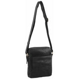 Pierre Cardin Rustic Leather Black iPad Mini Bag