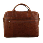 Pierre Cardin Rustic Leather Chestnut Computer Bag