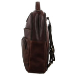 Pierre Cardin Rustic Leather Computer Bag/Backpack - Chestnut