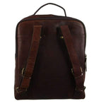 Pierre Cardin Rustic Leather Computer Bag/Backpack - Chestnut
