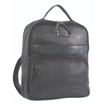 Pierre Cardin Rustic Leather Computer Bag/Backpack - Black