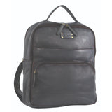 Pierre Cardin Rustic Leather Computer Bag/Backpack - Black