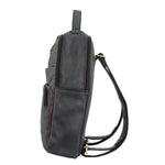 Pierre Cardin Rustic Leather Computer Bag/Backpack - Black