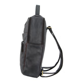 Pierre Cardin Rustic Leather Computer Bag/Backpack - Black