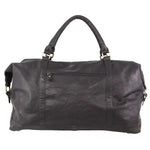 Pierre Cardin Rustic Leather Overnight Bag in Black