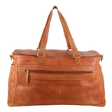 Pierre Cardin Burnished Leather Overnight Bag - Cognac