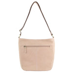 HERRINGBONE EMBOSSED LEATHER CROSS BODY BAG - BLUSH