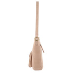 Pierre Cardin Large Woven Embossed Cross Body Bag - Dusty Pink