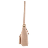 Pierre Cardin Large Woven Embossed Cross Body Bag - Dusty Pink