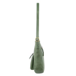 Pierre Cardin Large Woven Embossed Cross Body Bag - Green