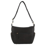 Pierre Cardin Woven Embossed Leather Handbag - Black