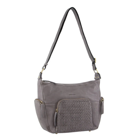 Pierre Cardin Woven Embossed Leather Handbag - Teal