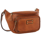 Pierre Cardin Burnished Leather Sling Bag - Cognac